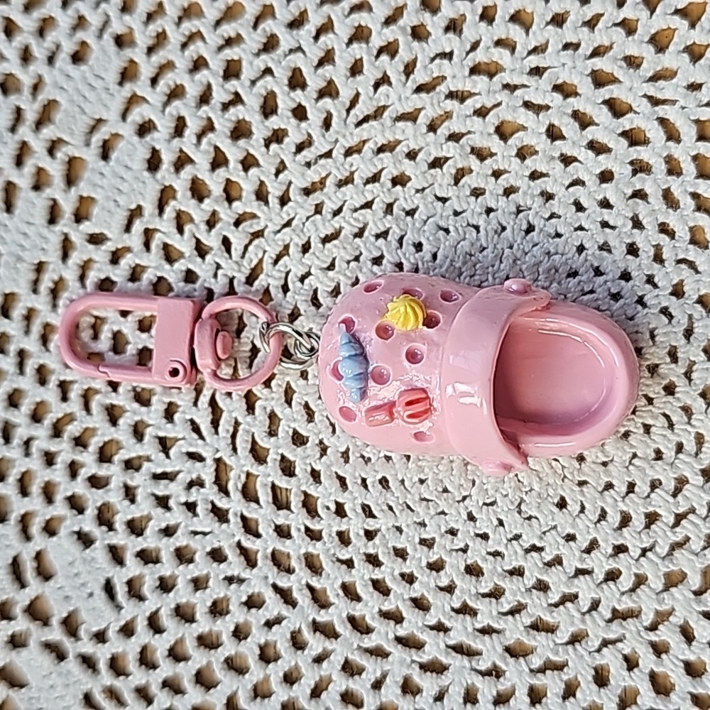 Cute Croc Keychain Light Pink New